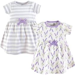 Touched By Nature Organic Cotton Short Sleeve Dresse 2-pack - Lavender (10166300)