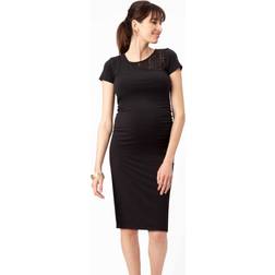 Stowaway Collection City Maternity & Nursing Dress Black