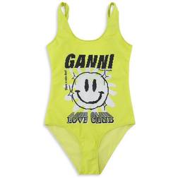 Ganni Graphic Logo One Piece Swimsuit - Blzn Yellow