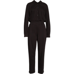 ATM Anthony Thomas Melillo Classic Jersey Long Sleeve Jumpsuit - Black