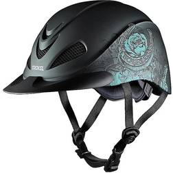 Troxel Rebel Western Turquoise Rose Helmet