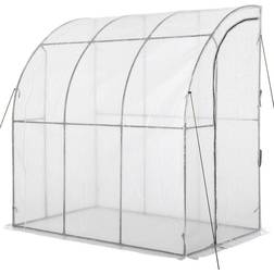 OutSunny Walk-In Greenhouse 7x4ft Stainless Steel Polycarbonate