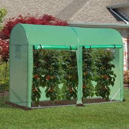OutSunny 10 x3 x7 Tunnel Greenhouse Garden Hot House w/ Large Roll-up Windows
