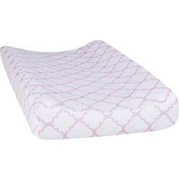Trend Lab Orchid Bloom Quatrefoil Changing Pad Cover