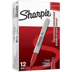 Sharpie Permanent Markers, Fine Point, Red PK