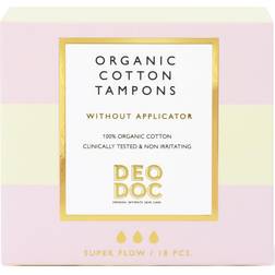 DeoDoc Organic Cotton Tampons Super 18-pack