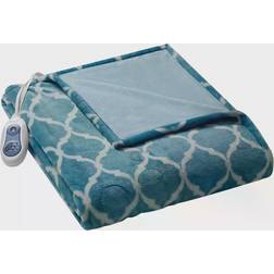 Beautyrest Oversized Ogee Heated Blankets Blue (177.8x152.4)