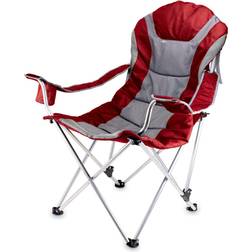 Picnic Time 803-00-100-000-0 Reclining Camp Chair in Dark Red