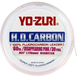 Yo-Zuri H.D. Carbon 100% Fluorocarbon Leader Disappearing Pink 30 Yards 40 lb Disappearing Pink