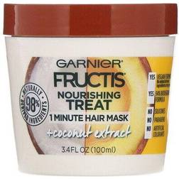 Garnier Fructis Nourishing Treat 1 Minute Hair Mask with Coconut Extract 3.4fl oz