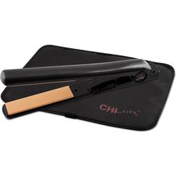 CHI Air Expert Classic Tourmaline Ceramic 1 Inch Flat Iron with Extended Plate Onyx Black