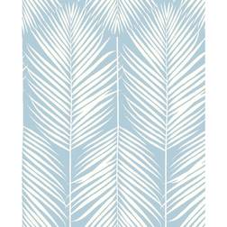 NextWall Peel & Stick Palm Silhouette Hampton Blue Wallpaper blue
