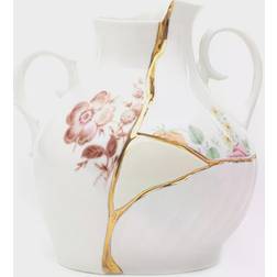 Seletti Kintsugi in White/Gold/Brown, Size Medium Vase