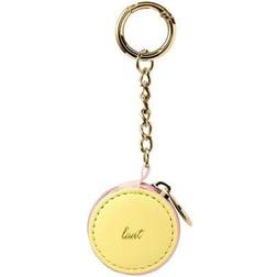 Laut Macaron Airtag Case Bright Pastel Case with Secure Zippered Encloser and Included Carabiner Sherbet Yellow and Pink
