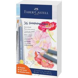 Faber-Castell Goldfaber Aqua Watercolor Pencil Set of 36, Pastels
