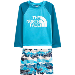 The North Face Toddler Long Sleeve Sun Set - Banff Blue Mountain Camo Print (NF0A53CT)