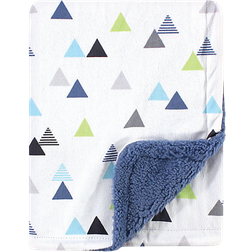Hudson Plush Blanket with Sherpa Back Abstract