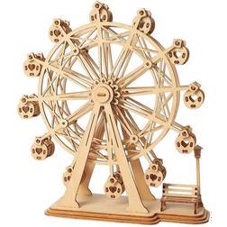 robotime 3d wooden puzzle toy wood craft building kits best model kit great gifts for girls and women(ferris wheel)