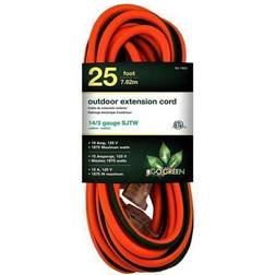 GoGreen Power, GG-13825, 25 Ft Extension Cord Orange/Green
