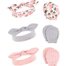 Hudson Cotton Headband and Scratch Mitten Set - Pink Peony (10156170)