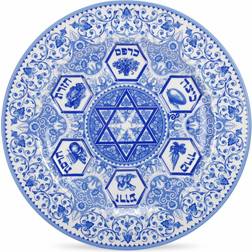 Spode Judaica Seder Plate Blue/White Dessert Plate