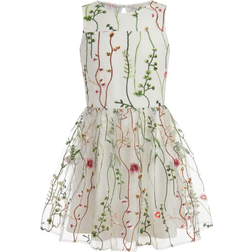 Calvin Klein Mesh Garden Sleeveless Dress - White
