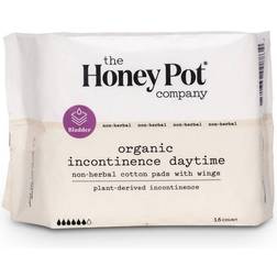 The Honey Pot Organic Non-Herbal Cotton with Wings Incontinence Daytime 16-pack