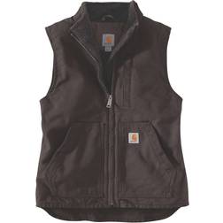 Carhartt Sherpa Lined Mock Neck Ladies Vest, brown, for Women