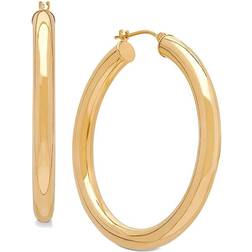 Macy's Polished Hoop Earrings 1 1/2" - Gold