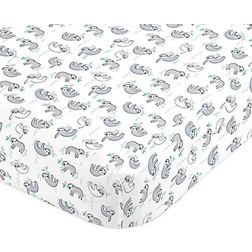 NoJo Sloth Fitted Crib Sheet 52x8"