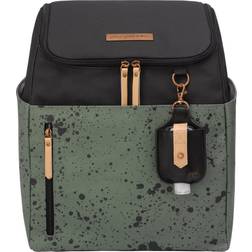 Petunia Tempo Backpack Diaper Bag in Olive Ink Blot