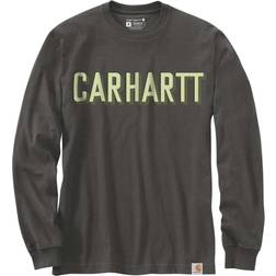 Carhartt Workwear Logo Longsleeve Shirt, black-grey