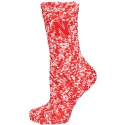 Zoozatz Nebraska Huskers Marled Fuzzy Socks W