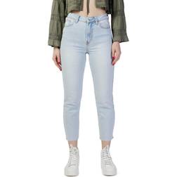 Only Womens Emily High Waist Straight Raw Jeans