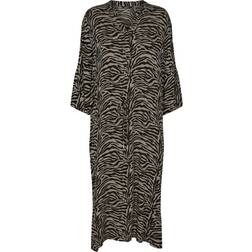 Soaked in Luxury Zaya Dress - Beige Zebra