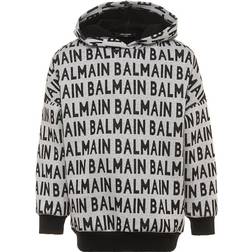 Balmain Boys All Over Logo Hoodie