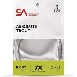 Scientific Anglers Absolute Trout Tapered Leader 3-Pack 5X