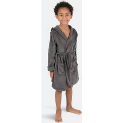 Kids Leveret Solid Hooded Fleece Robe