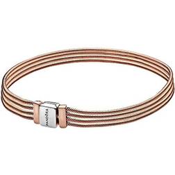 Pandora Reflexes Multi Strand Snake Link Bracelet - Rose Gold/Silver