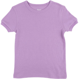 Leveret Kid's Short Sleeve Cotton T-shirt - Purple (28988437856330)