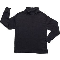 Leveret Cotton Neutral Turtleneck Shirts - Black (28937005039690)