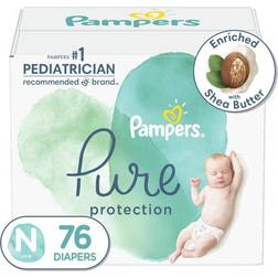 Pampers Pure Protection Natural Newborn Diapers Size N, 4.5kg, 76pcs
