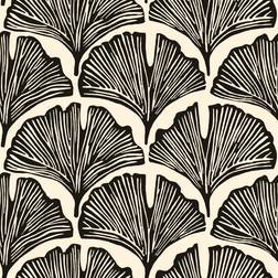 Tempaper Feather Palm Wallpaper in Black/Ivory