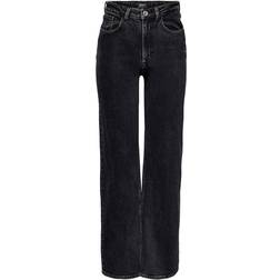 Only Juicy Wide Leg Jeans - Black Denim