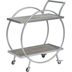 Firstime Odessa Bar Cart In Silver/grey Bar Cart