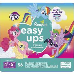 Pampers Girl's Easy Ups Training Underwear, Size 4T-5T, 17+kg, 56pcs
