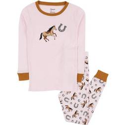 Leveret Kids Light Pink Horse Pajamas - Horse Light Pink