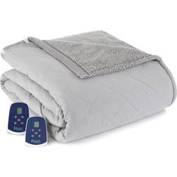 Micro Flannel Sherpa Electric Heated Blankets Gray (256.54x228.6)
