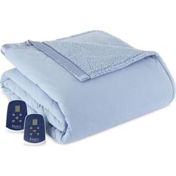 Micro Flannel Electric Heated Blankets Blue (256.54x228.6)