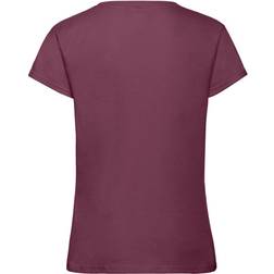Fruit of the Loom Girls Sofspun Short Sleeve T-Shirt (5-6) (Burgundy)
